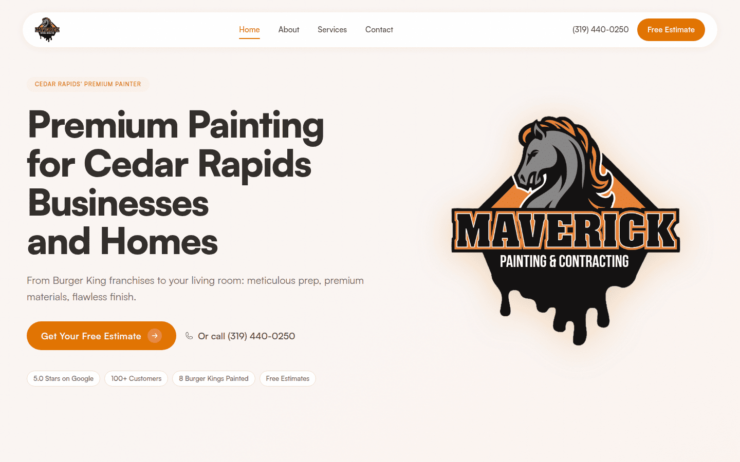 Maverick Painting & Contracting live site preview